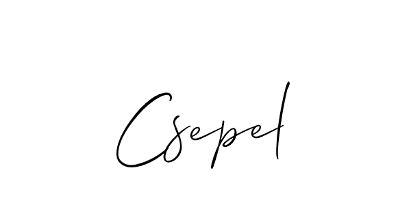 Create a beautiful signature design for name Csepel. With this signature (Allison_Script) fonts, you can make a handwritten signature for free. Csepel signature style 2 images and pictures png