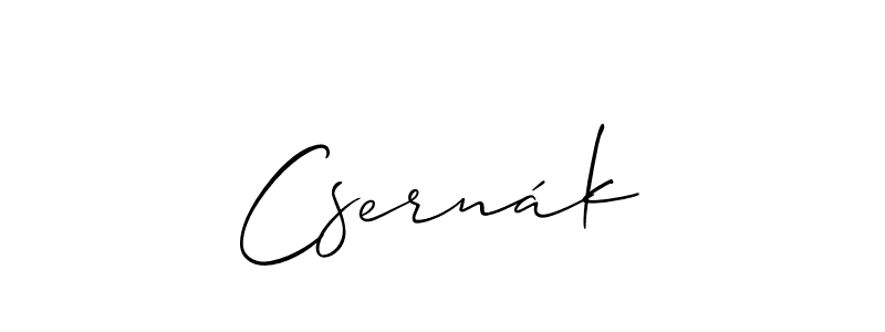 Csernák stylish signature style. Best Handwritten Sign (Allison_Script) for my name. Handwritten Signature Collection Ideas for my name Csernák. Csernák signature style 2 images and pictures png