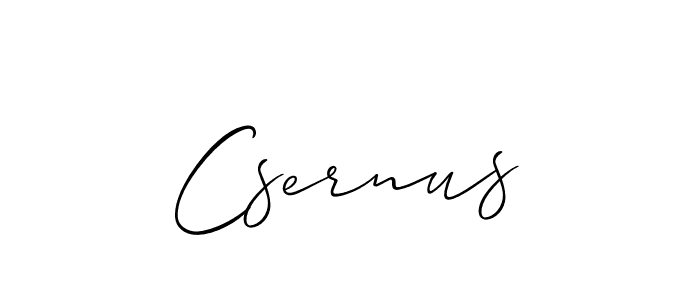 Use a signature maker to create a handwritten signature online. With this signature software, you can design (Allison_Script) your own signature for name Csernus. Csernus signature style 2 images and pictures png