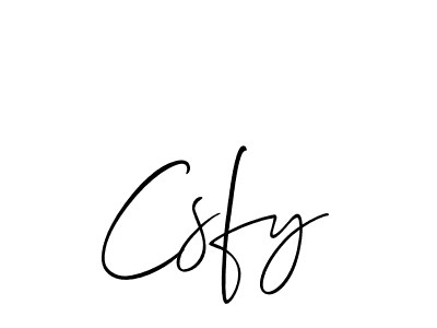 It looks lik you need a new signature style for name Csfy. Design unique handwritten (Allison_Script) signature with our free signature maker in just a few clicks. Csfy signature style 2 images and pictures png