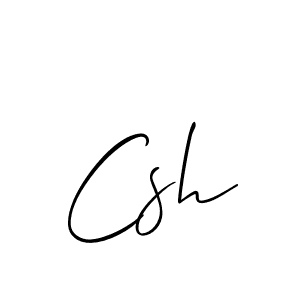 Also we have Csh name is the best signature style. Create professional handwritten signature collection using Allison_Script autograph style. Csh signature style 2 images and pictures png