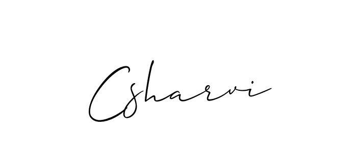 How to Draw Csharvi signature style? Allison_Script is a latest design signature styles for name Csharvi. Csharvi signature style 2 images and pictures png