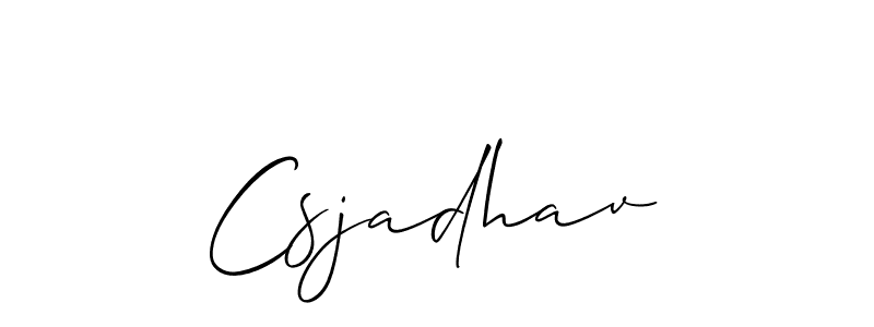 Also You can easily find your signature by using the search form. We will create Csjadhav name handwritten signature images for you free of cost using Allison_Script sign style. Csjadhav signature style 2 images and pictures png