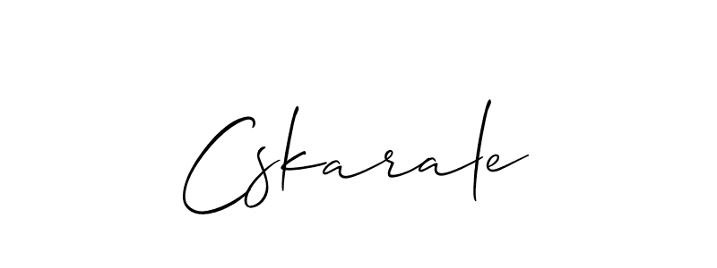 How to Draw Cskarale signature style? Allison_Script is a latest design signature styles for name Cskarale. Cskarale signature style 2 images and pictures png