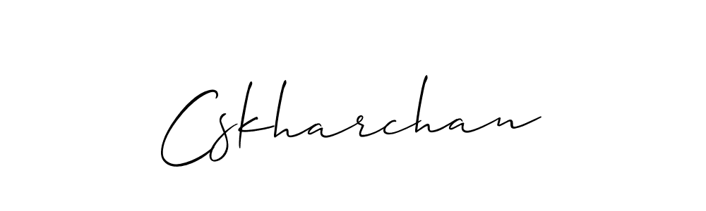 Also we have Cskharchan name is the best signature style. Create professional handwritten signature collection using Allison_Script autograph style. Cskharchan signature style 2 images and pictures png