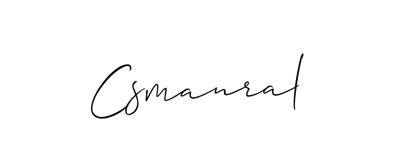 Once you've used our free online signature maker to create your best signature Allison_Script style, it's time to enjoy all of the benefits that Csmanral name signing documents. Csmanral signature style 2 images and pictures png