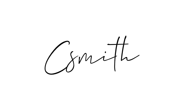 Make a beautiful signature design for name Csmith. With this signature (Allison_Script) style, you can create a handwritten signature for free. Csmith signature style 2 images and pictures png