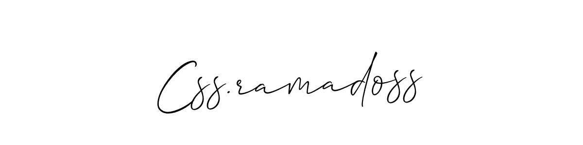 Make a beautiful signature design for name Css.ramadoss. Use this online signature maker to create a handwritten signature for free. Css.ramadoss signature style 2 images and pictures png