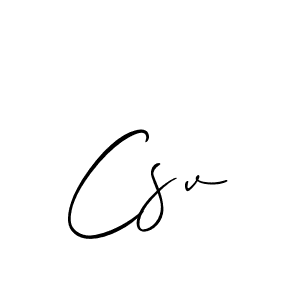 Similarly Allison_Script is the best handwritten signature design. Signature creator online .You can use it as an online autograph creator for name Csv. Csv signature style 2 images and pictures png