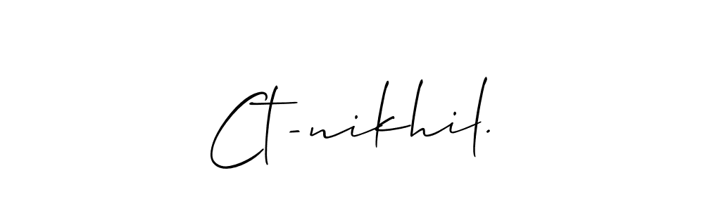 Make a beautiful signature design for name Ct-nikhil.. Use this online signature maker to create a handwritten signature for free. Ct-nikhil. signature style 2 images and pictures png