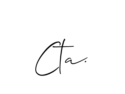 How to Draw Cta. signature style? Allison_Script is a latest design signature styles for name Cta.. Cta. signature style 2 images and pictures png