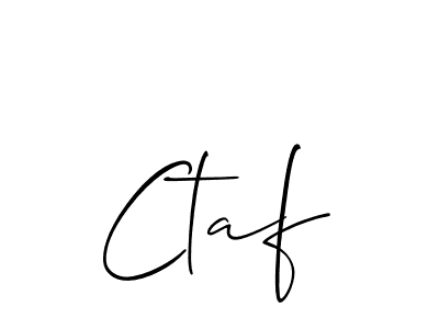 You should practise on your own different ways (Allison_Script) to write your name (Ctaf) in signature. don't let someone else do it for you. Ctaf signature style 2 images and pictures png