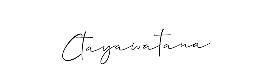 You should practise on your own different ways (Allison_Script) to write your name (Ctayawatana) in signature. don't let someone else do it for you. Ctayawatana signature style 2 images and pictures png