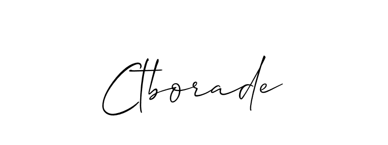 How to make Ctborade name signature. Use Allison_Script style for creating short signs online. This is the latest handwritten sign. Ctborade signature style 2 images and pictures png