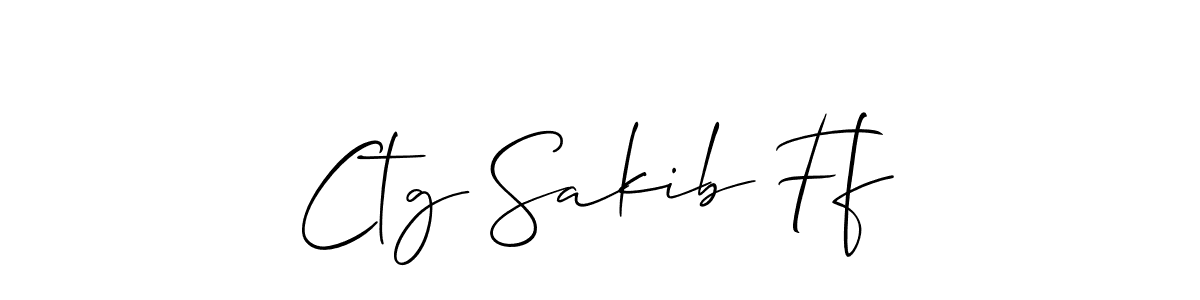 How to make Ctg Sakib Ff name signature. Use Allison_Script style for creating short signs online. This is the latest handwritten sign. Ctg Sakib Ff signature style 2 images and pictures png