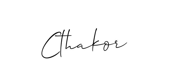 Use a signature maker to create a handwritten signature online. With this signature software, you can design (Allison_Script) your own signature for name Cthakor. Cthakor signature style 2 images and pictures png