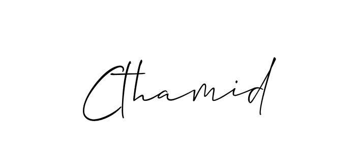 Design your own signature with our free online signature maker. With this signature software, you can create a handwritten (Allison_Script) signature for name Cthamid. Cthamid signature style 2 images and pictures png
