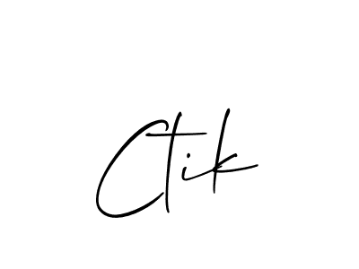 How to Draw Ctik signature style? Allison_Script is a latest design signature styles for name Ctik. Ctik signature style 2 images and pictures png