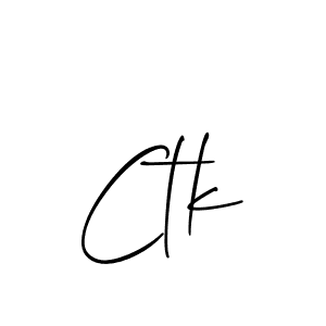 The best way (Allison_Script) to make a short signature is to pick only two or three words in your name. The name Ctk include a total of six letters. For converting this name. Ctk signature style 2 images and pictures png