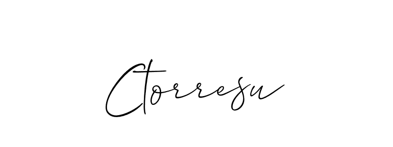 Design your own signature with our free online signature maker. With this signature software, you can create a handwritten (Allison_Script) signature for name Ctorresu. Ctorresu signature style 2 images and pictures png