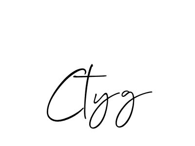 How to make Ctyg signature? Allison_Script is a professional autograph style. Create handwritten signature for Ctyg name. Ctyg signature style 2 images and pictures png