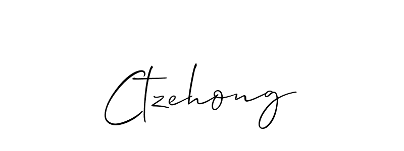 You should practise on your own different ways (Allison_Script) to write your name (Ctzehong) in signature. don't let someone else do it for you. Ctzehong signature style 2 images and pictures png