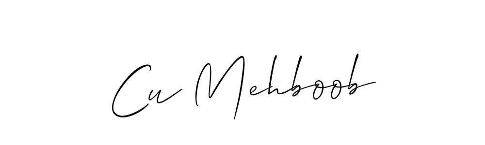 Also we have Cu Mehboob name is the best signature style. Create professional handwritten signature collection using Allison_Script autograph style. Cu Mehboob signature style 2 images and pictures png