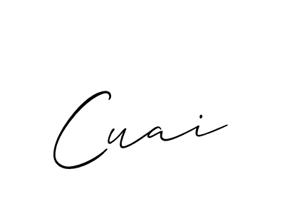 How to make Cuai name signature. Use Allison_Script style for creating short signs online. This is the latest handwritten sign. Cuai signature style 2 images and pictures png
