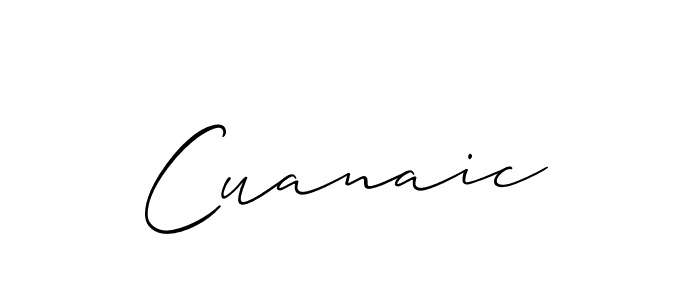 Use a signature maker to create a handwritten signature online. With this signature software, you can design (Allison_Script) your own signature for name Cuanaic. Cuanaic signature style 2 images and pictures png