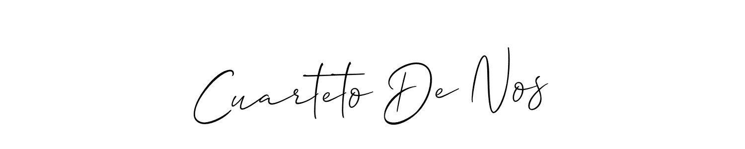 How to make Cuarteto De Nos name signature. Use Allison_Script style for creating short signs online. This is the latest handwritten sign. Cuarteto De Nos signature style 2 images and pictures png