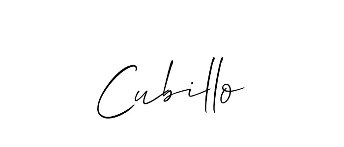 You should practise on your own different ways (Allison_Script) to write your name (Cubillo) in signature. don't let someone else do it for you. Cubillo signature style 2 images and pictures png