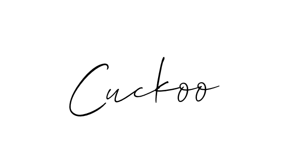 Also we have Cuckoo name is the best signature style. Create professional handwritten signature collection using Allison_Script autograph style. Cuckoo signature style 2 images and pictures png