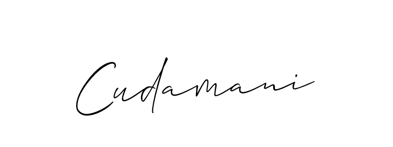 How to make Cudamani name signature. Use Allison_Script style for creating short signs online. This is the latest handwritten sign. Cudamani signature style 2 images and pictures png