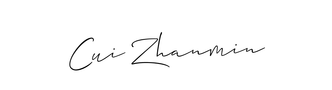 Make a beautiful signature design for name Cui Zhanmin. With this signature (Allison_Script) style, you can create a handwritten signature for free. Cui Zhanmin signature style 2 images and pictures png