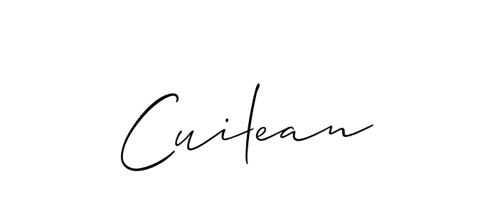 Use a signature maker to create a handwritten signature online. With this signature software, you can design (Allison_Script) your own signature for name Cuilean. Cuilean signature style 2 images and pictures png