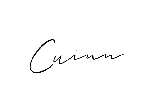 Design your own signature with our free online signature maker. With this signature software, you can create a handwritten (Allison_Script) signature for name Cuinn. Cuinn signature style 2 images and pictures png