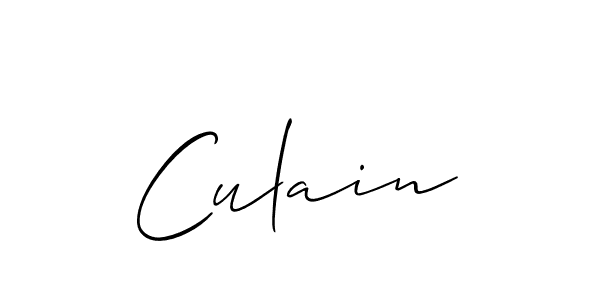 How to make Culain name signature. Use Allison_Script style for creating short signs online. This is the latest handwritten sign. Culain signature style 2 images and pictures png