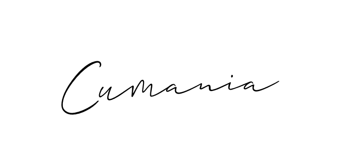 Make a short Cumania signature style. Manage your documents anywhere anytime using Allison_Script. Create and add eSignatures, submit forms, share and send files easily. Cumania signature style 2 images and pictures png