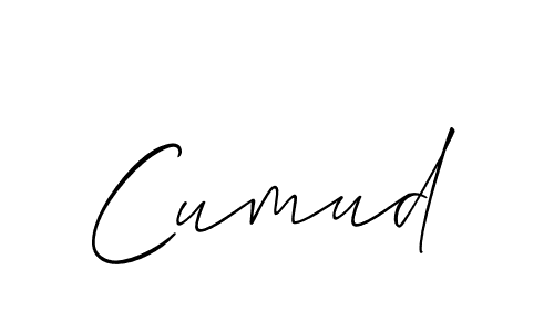 Cumud stylish signature style. Best Handwritten Sign (Allison_Script) for my name. Handwritten Signature Collection Ideas for my name Cumud. Cumud signature style 2 images and pictures png