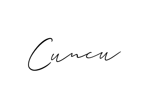 How to make Cuncu name signature. Use Allison_Script style for creating short signs online. This is the latest handwritten sign. Cuncu signature style 2 images and pictures png