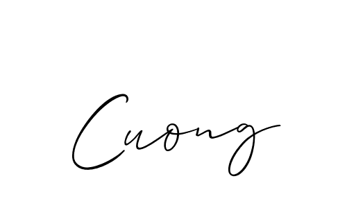 Design your own signature with our free online signature maker. With this signature software, you can create a handwritten (Allison_Script) signature for name Cuong. Cuong signature style 2 images and pictures png