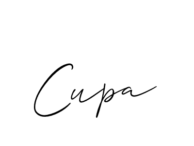 You should practise on your own different ways (Allison_Script) to write your name (Cupa) in signature. don't let someone else do it for you. Cupa signature style 2 images and pictures png