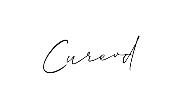 The best way (Allison_Script) to make a short signature is to pick only two or three words in your name. The name Curevd include a total of six letters. For converting this name. Curevd signature style 2 images and pictures png