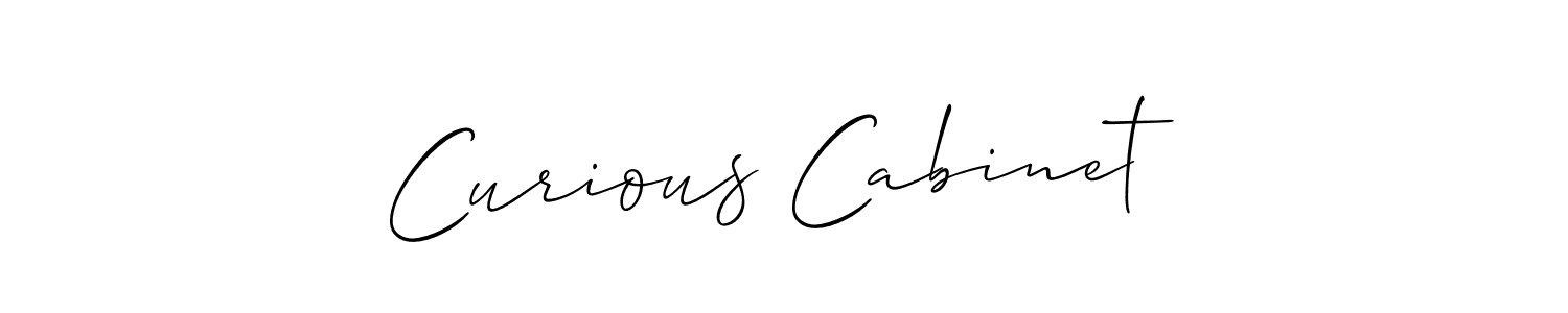 Make a short Curious Cabinet signature style. Manage your documents anywhere anytime using Allison_Script. Create and add eSignatures, submit forms, share and send files easily. Curious Cabinet signature style 2 images and pictures png