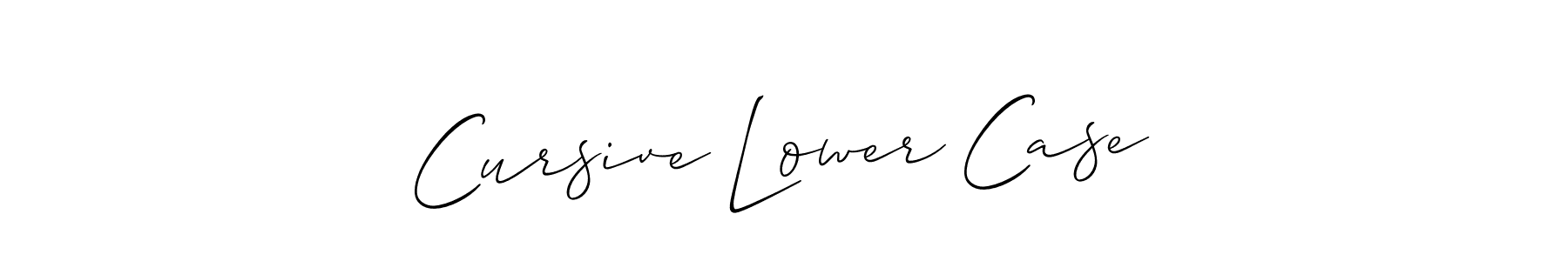 How to make Cursive Lower Case signature? Allison_Script is a professional autograph style. Create handwritten signature for Cursive Lower Case name. Cursive Lower Case signature style 2 images and pictures png