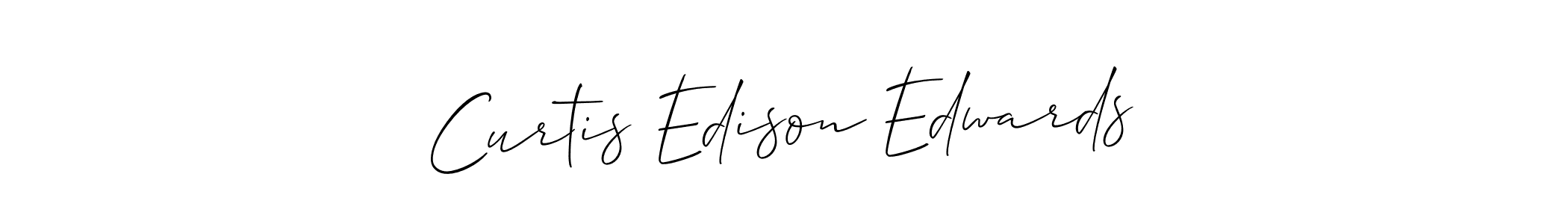 Design your own signature with our free online signature maker. With this signature software, you can create a handwritten (Allison_Script) signature for name Curtis Edison Edwards. Curtis Edison Edwards signature style 2 images and pictures png