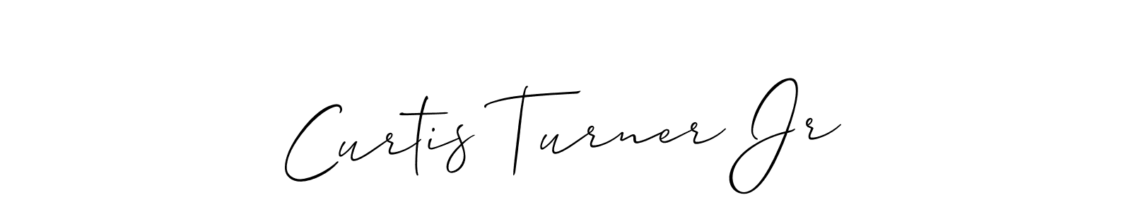 How to make Curtis Turner Jr name signature. Use Allison_Script style for creating short signs online. This is the latest handwritten sign. Curtis Turner Jr signature style 2 images and pictures png