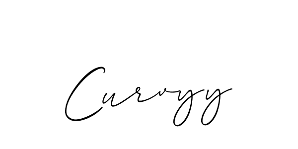Make a beautiful signature design for name Curvyy. With this signature (Allison_Script) style, you can create a handwritten signature for free. Curvyy signature style 2 images and pictures png