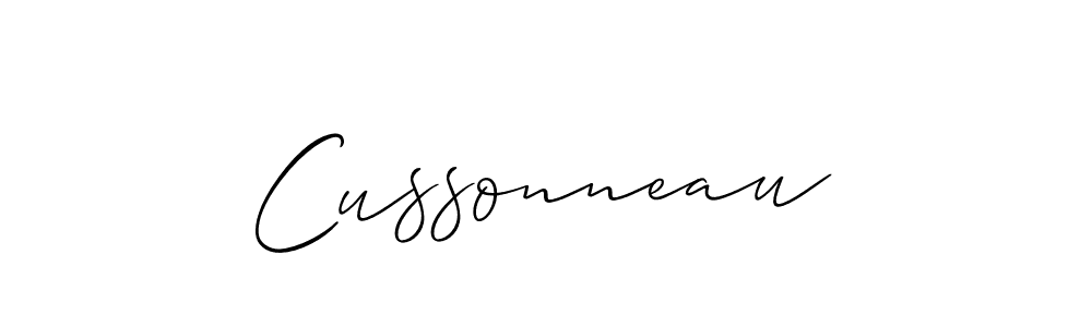 Use a signature maker to create a handwritten signature online. With this signature software, you can design (Allison_Script) your own signature for name Cussonneau. Cussonneau signature style 2 images and pictures png