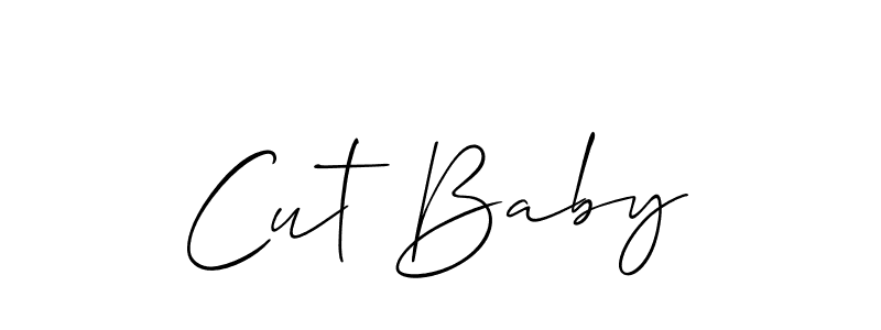 You should practise on your own different ways (Allison_Script) to write your name (Cut Baby) in signature. don't let someone else do it for you. Cut Baby signature style 2 images and pictures png